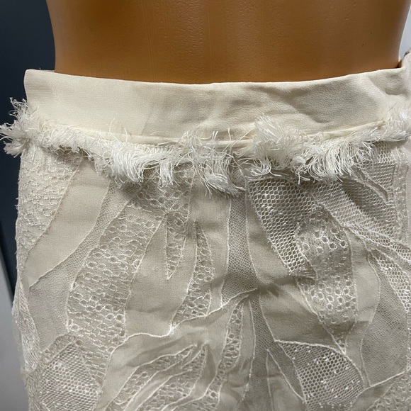 Jason Wu White Silk Mini Skirt w/Pleated Tier Hem - Picture 10 of 11